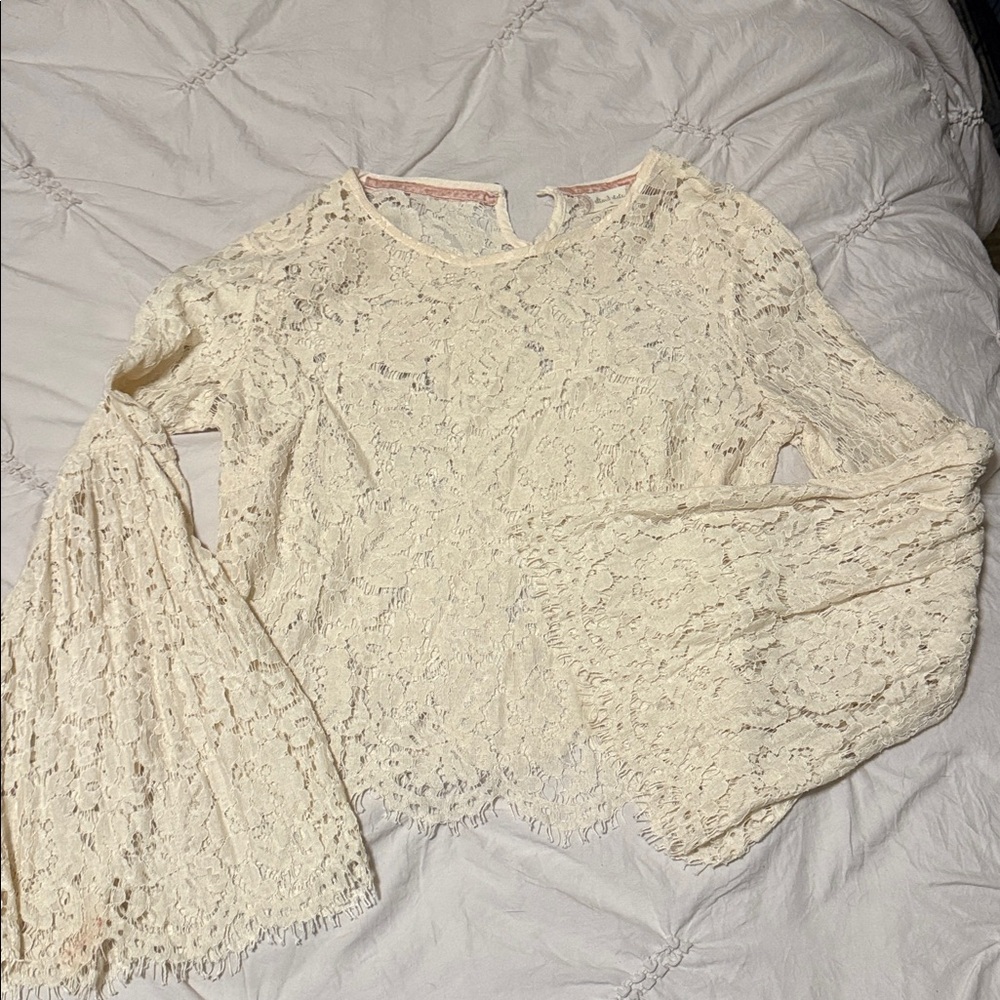 Altar'd State Ivory Lace Top